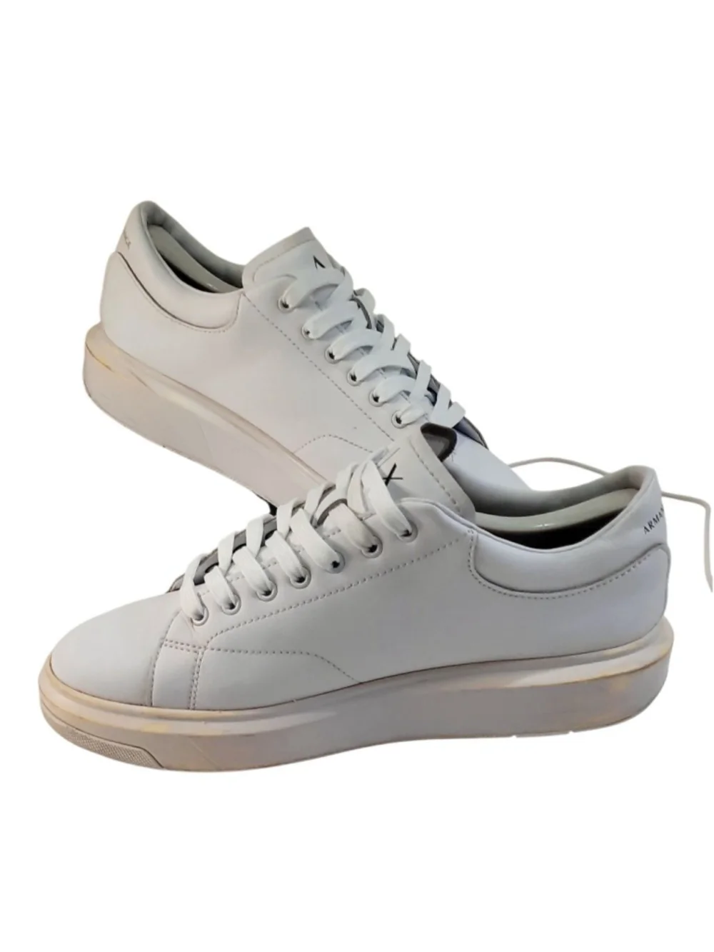 Mens AX Armani Exchange Men's Leather Side Logo Laceup Sneaker Size: 9